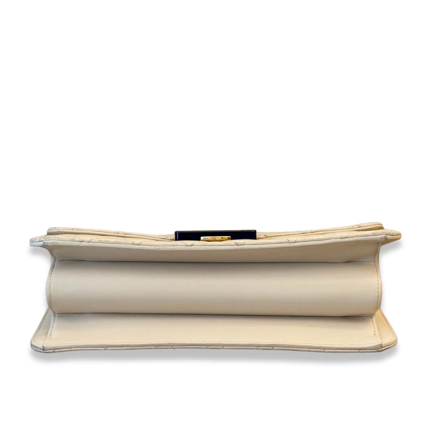 CHANEL WHITE BICOLOR RESIN CHAIN FLAP BAG