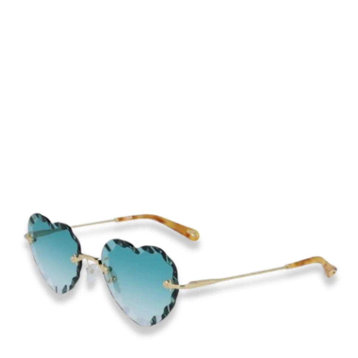 CHLOÉ GOLD HEART-SHAPED SUNGLASSES