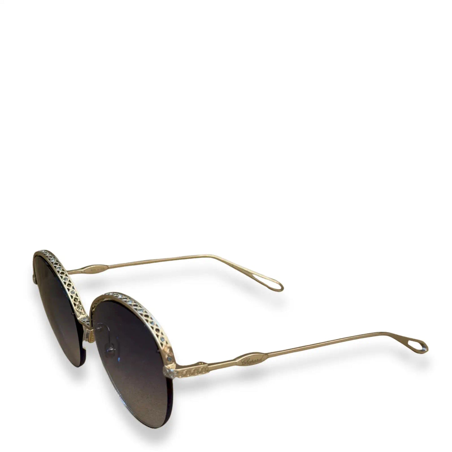 CHOPARD GOLD ROUND SUNGLASSES