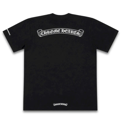 CHROME HEARTS BLACK SCROLL LOGO POCKET T-SHIRT