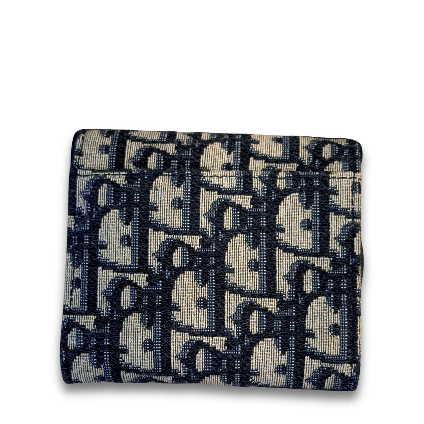 DIOR BLUE OBLIQUE SADDLE LOTUS WALLET