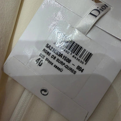 DIOR IVORY SURPIQURES FLARED DRESS