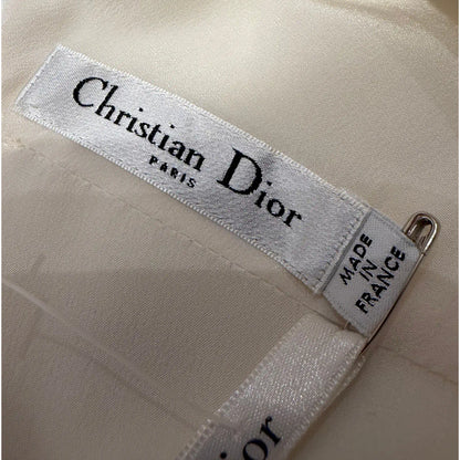 DIOR IVORY SURPIQURES FLARED DRESS