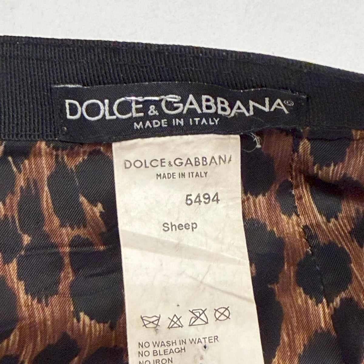 DOLCE & GABBANA GREY CHECK PENCIL SKIRT