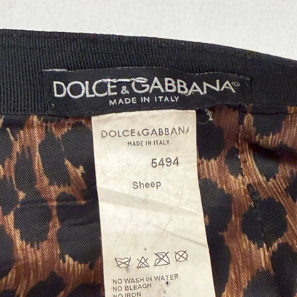 DOLCE & GABBANA GREY CHECK PENCIL SKIRT
