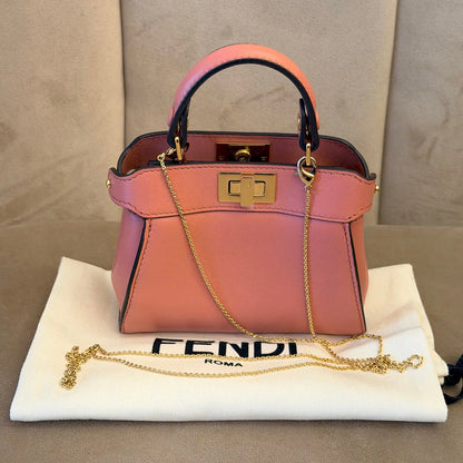 FENDI PINK PEEKABOO MINI BAG