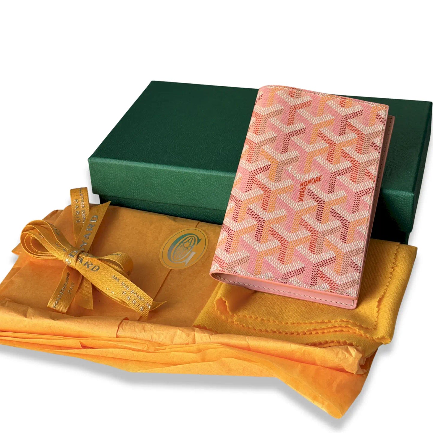 GOYARD PINK GOYARDINE PASSPORT HOLDER
