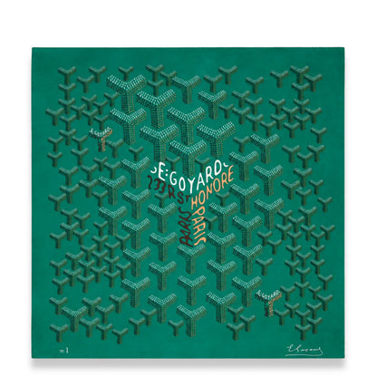 GOYARD GREEN SCARF N°1 SILK SCARF