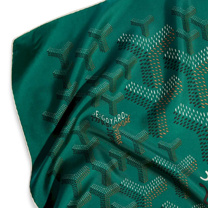 GOYARD GREEN SCARF N°1 SILK SCARF