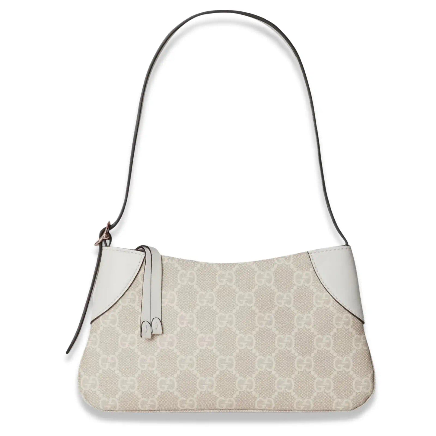 GUCCI WHITE GG SUPREME SHOULDER BAG