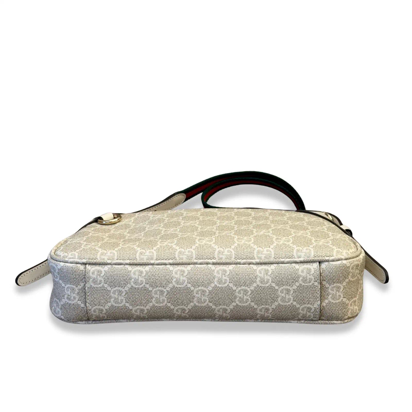 GUCCI WHITE GG SUPREME SHOULDER BAG