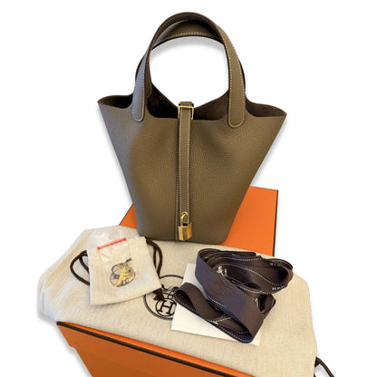 HERMÈS ETOUPE PICOTIN LOCK 18 BAG