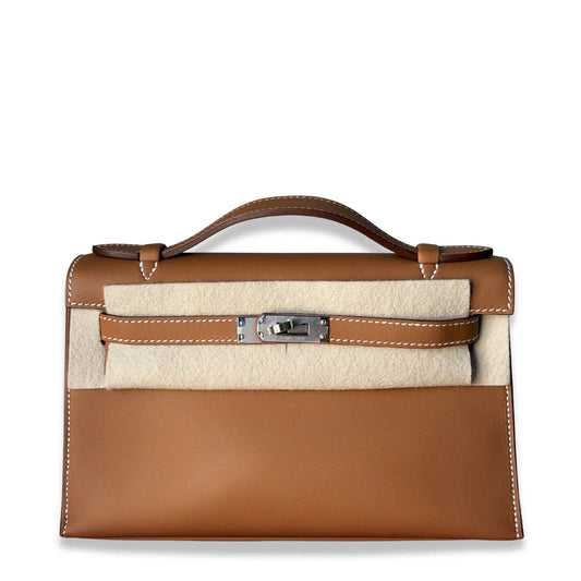 HERMÈS GOLD KELLY MINI SWIFT LEATHER BAG