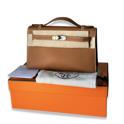 HERMÈS GOLD KELLY MINI SWIFT LEATHER BAG