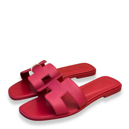 HERMÈS ROSE MAGENTA ORAN SANDALS