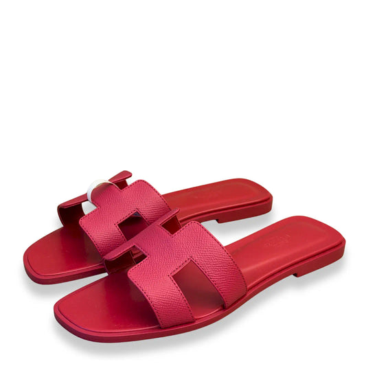 HERMÈS ROSE MAGENTA ORAN SANDALS