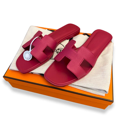 HERMÈS ROSE MAGENTA ORAN SANDALS