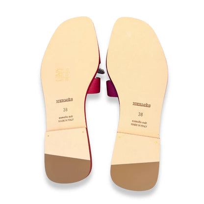 HERMÈS ROSE MAGENTA ORAN SANDALS