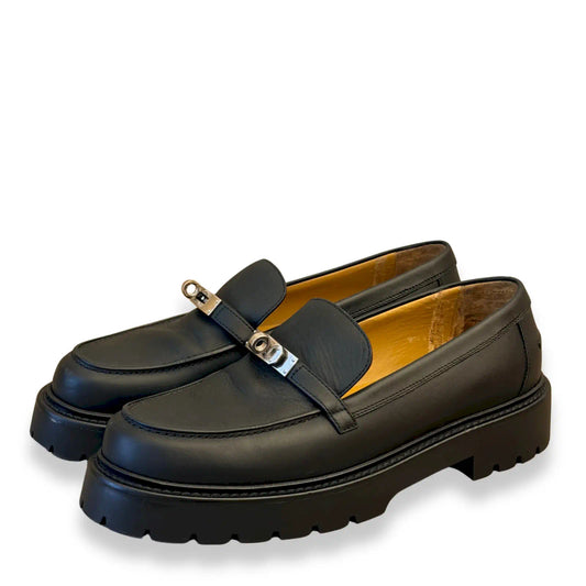 HERMÈS BLACK ICONE LOAFERS