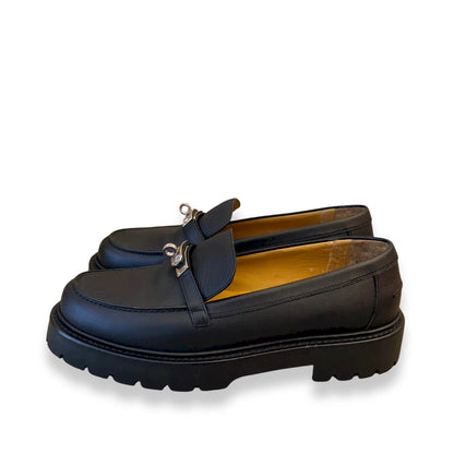 HERMÈS BLACK ICONE LOAFERS