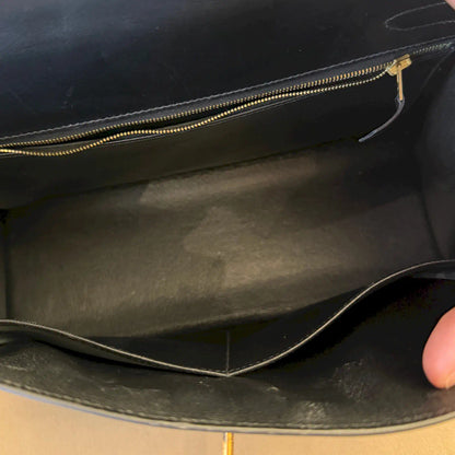 HERMÈS BLACK KELLY 32 VINTAGE BOX LEATHER BAG