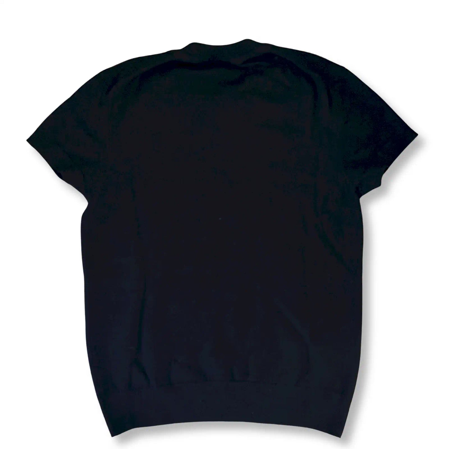 HERMÈS BLEU NOIR CASHMERE SHORT SLEEVE SWEATER