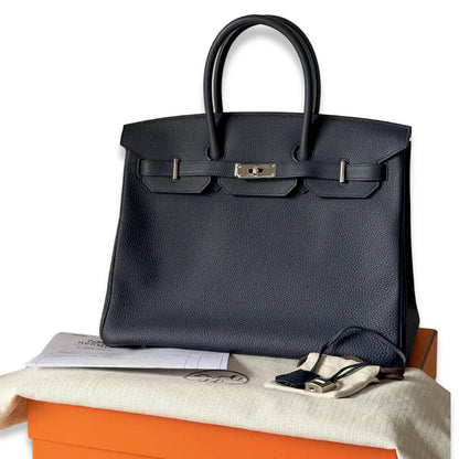 HERMÈS BLEU SAPHIR BIRKIN 35 BAG