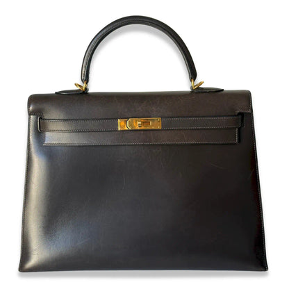 HERMÈS DARK BROWN KELLY 35 BAG