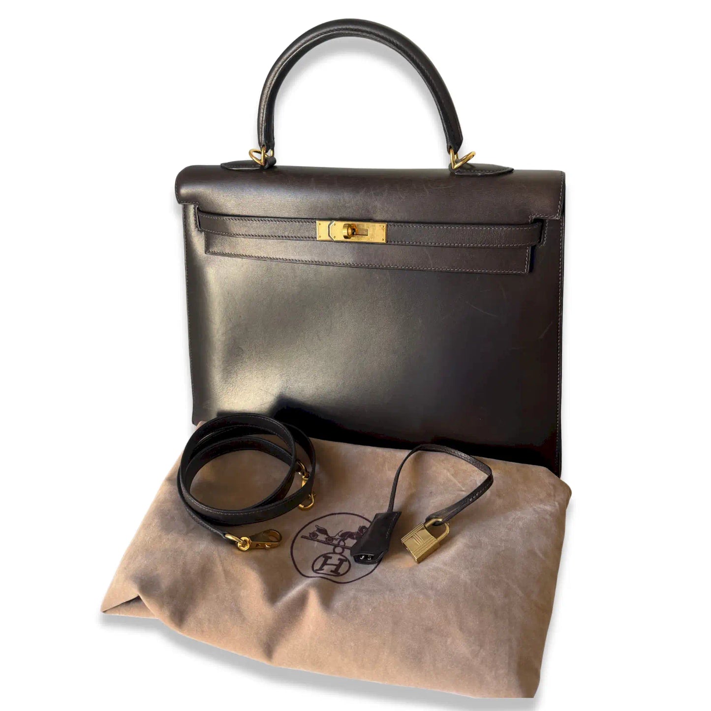HERMÈS DARK BROWN KELLY 35 BAG