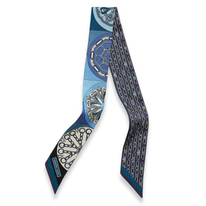 HERMÈS EFFET KALEIDOSCOPE BLUE JEAN SILK TWILLY