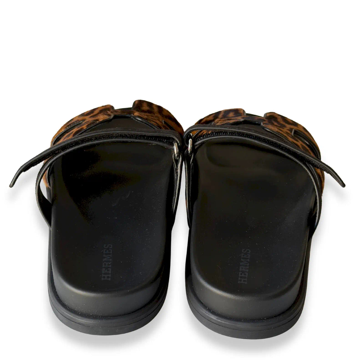 HERMÈS LEOPARD CHYPRE SANDALS