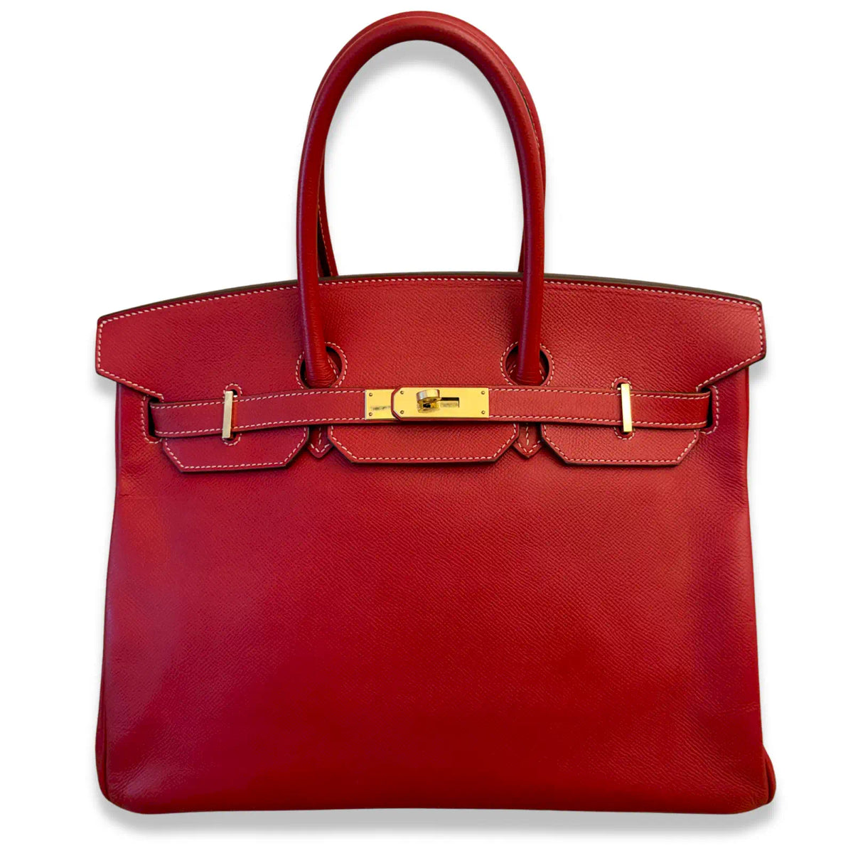HERMÈS RED BIRKIN 35 EPSOM LEATHER BAG