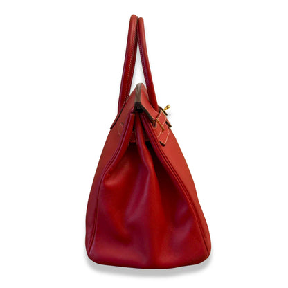 HERMÈS RED BIRKIN 35 EPSOM LEATHER BAG