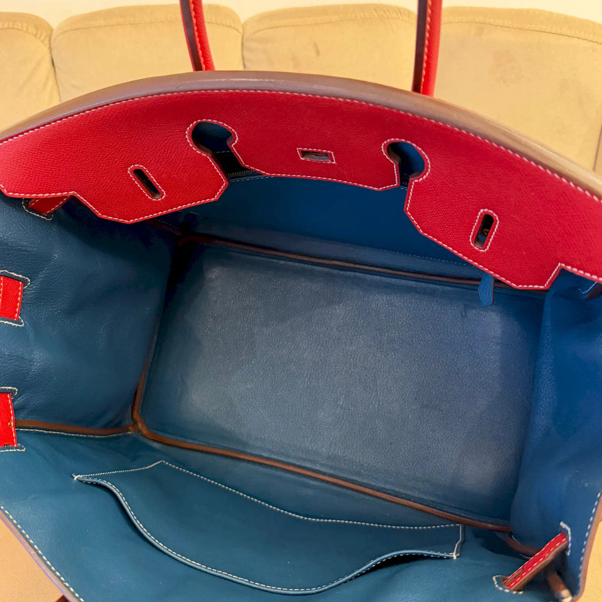 HERMÈS RED BIRKIN 35 EPSOM LEATHER BAG