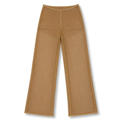 HERMÈS SILK-BLEND SHEER MESH TROUSERS WITH SHORTS