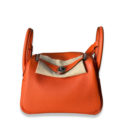 HERMÈS TANGERINE MINI LINDY BAG