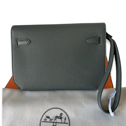 HERMÈS VERT MANGROVE KELLY DÉPÊCHES 25 BAG