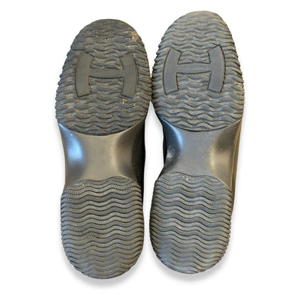 HOGAN INTERACTIVE BLACK LEATHER SNEAKERS