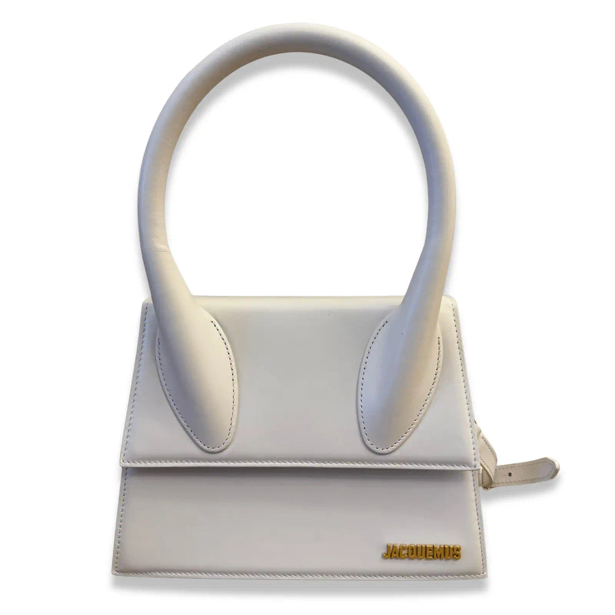 JACQUEMUS WHITE LARGE CHIQUITO BAG