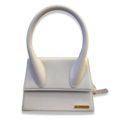 JACQUEMUS WHITE LARGE CHIQUITO BAG