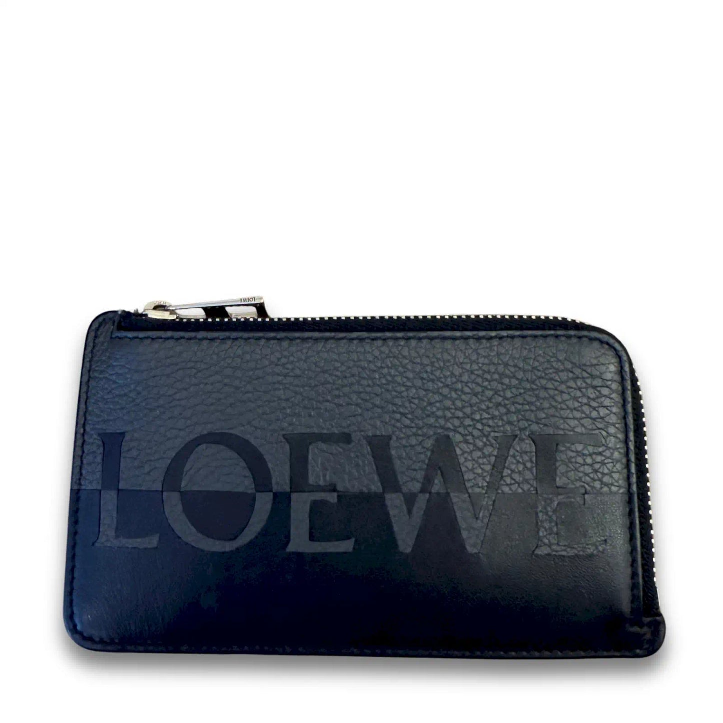 LOEWE BLACK LOGO ZIP CARD HOLDER