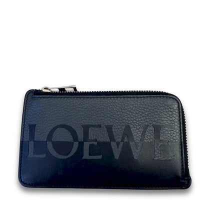 LOEWE BLACK LOGO ZIP CARD HOLDER