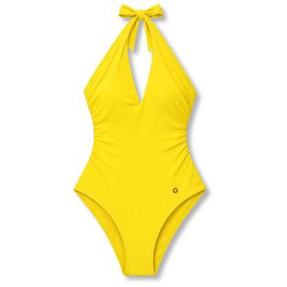 LORO PIANA YELLOW ONE-PIECE SWIMSUIT