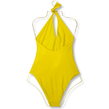 LORO PIANA YELLOW ONE-PIECE SWIMSUIT