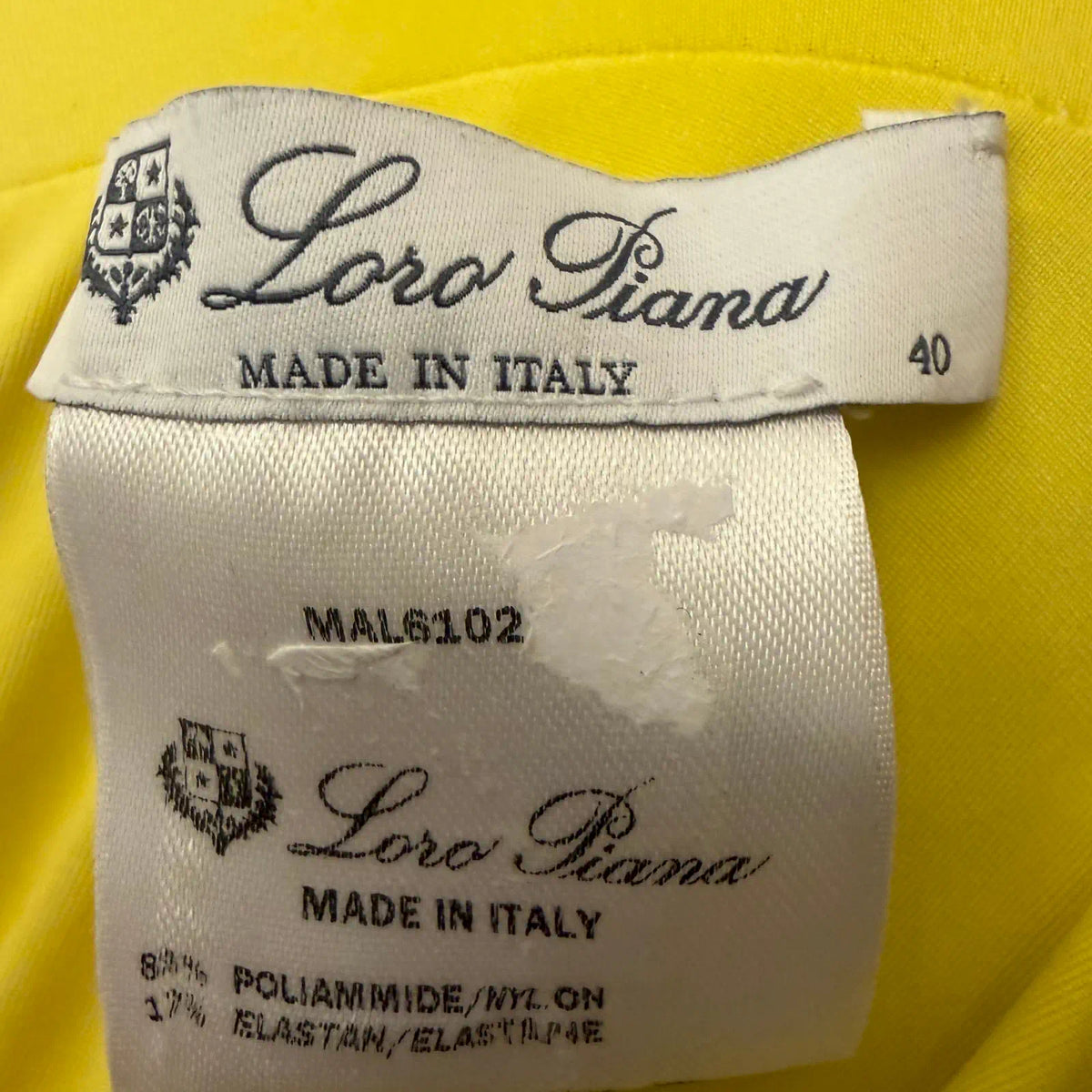 LORO PIANA YELLOW ONE-PIECE SWIMSUIT