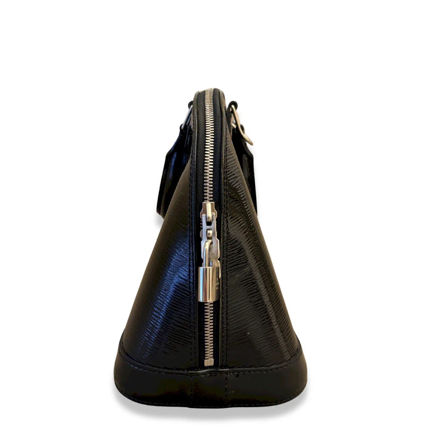 LOUIS VUITTON BLACK EPI ELECTRIC ALMA PM BAG