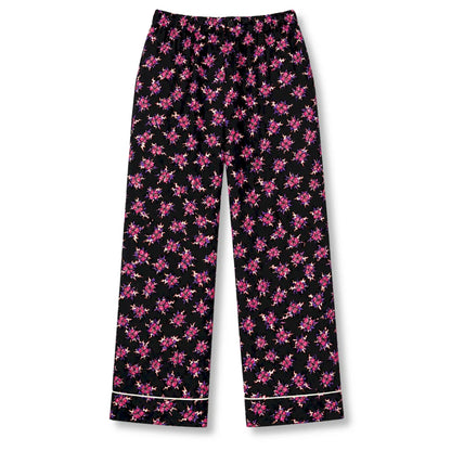 PRADA BLACK MULTICOLOR PRINTED PAJAMA PANTS