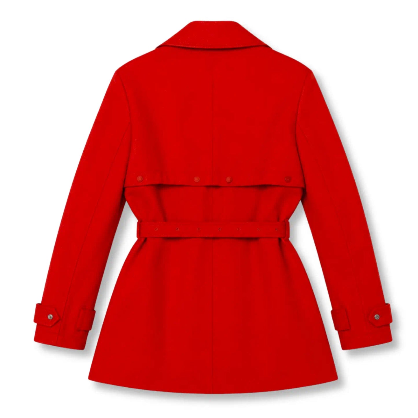 BOTTEGA VENETA RED BELTED TRENCH COAT