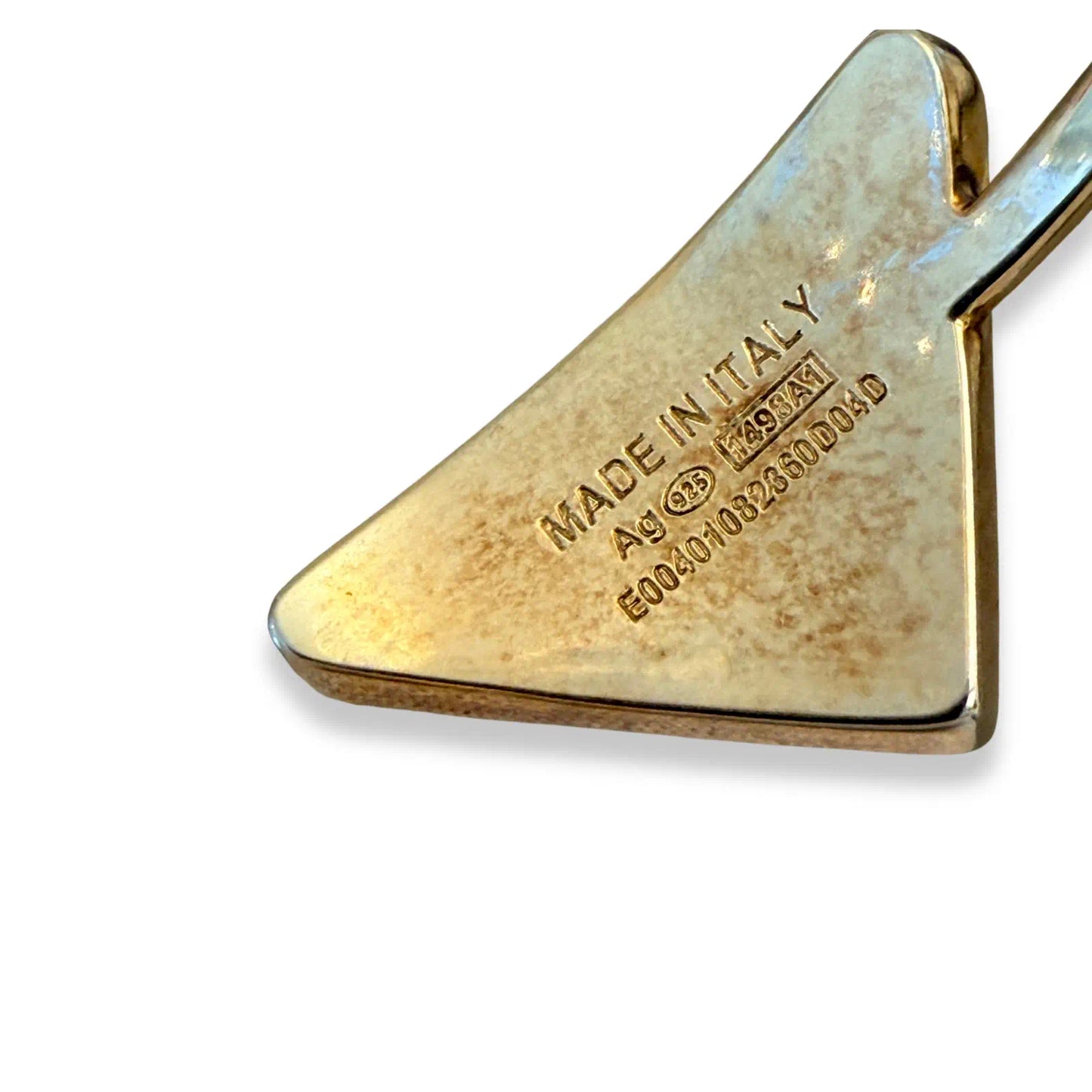 PRADA GOLD-TONE TRIANGLE LOGO CUFF BRACELET