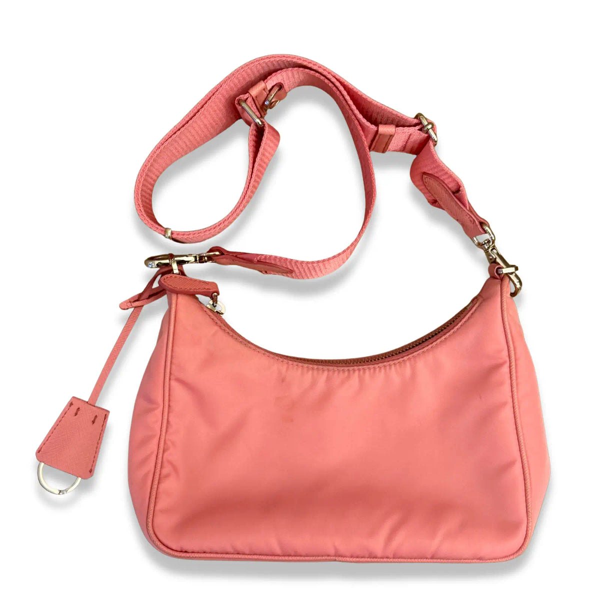 PRADA PINK NYLON SHOULDER BAG